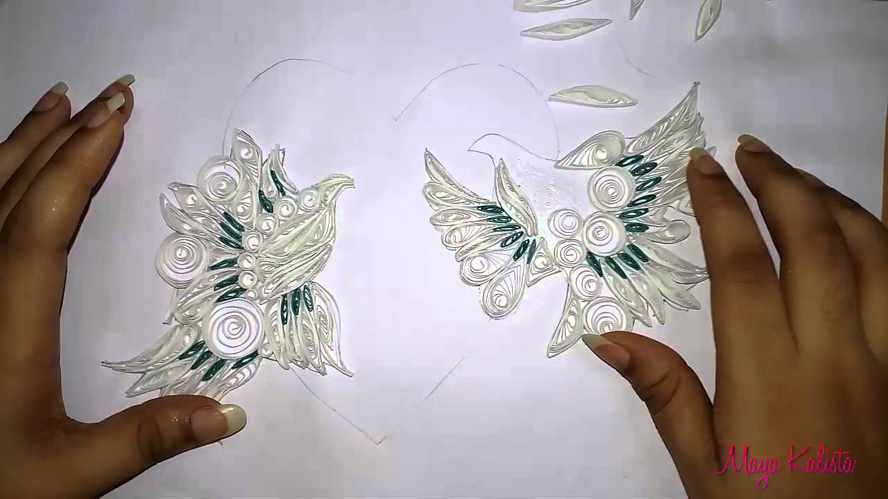 How to make DIY Quilling  Paper Design - Art/ Bird Design / Ideas Tutorial !