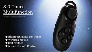 Wireless Bluetooth Multi Function VR Remote Controller Gamepad for VR Headset Glasses iPhone 6 6S Android UnBoxing Mini Portable Bluetooth Gamepad with Remote Shutter For Android & IOS