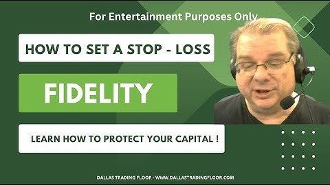 Jim Shows you How to Set a Stop Loss with Fidelity Brokerage #howto #stoploss #fidelityinvestments