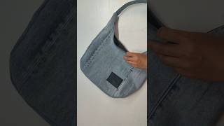 DIY Shoulder Bag from Old Denim Jeans #sewingtutorial #diy #shorts