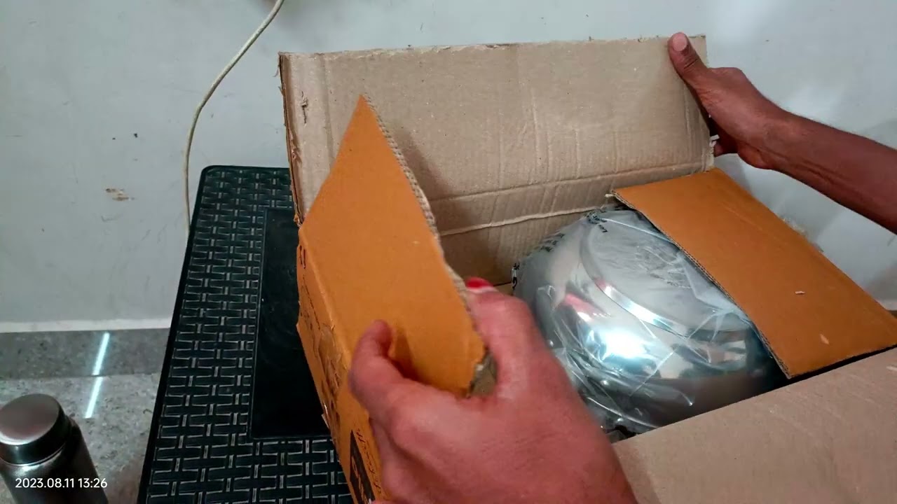 Cello SteelOx Induction Compatible Stainless Steel Fry Pan & Kadai with lid 22 cm/2Ltrs unboxing