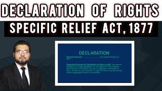 What is Suit for Declaration of Rights | Specific Relief Act 1877 |
