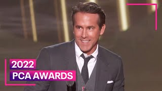 Ryan Reynolds' Funny & Heartfelt PCA Award Win Speech | E! News