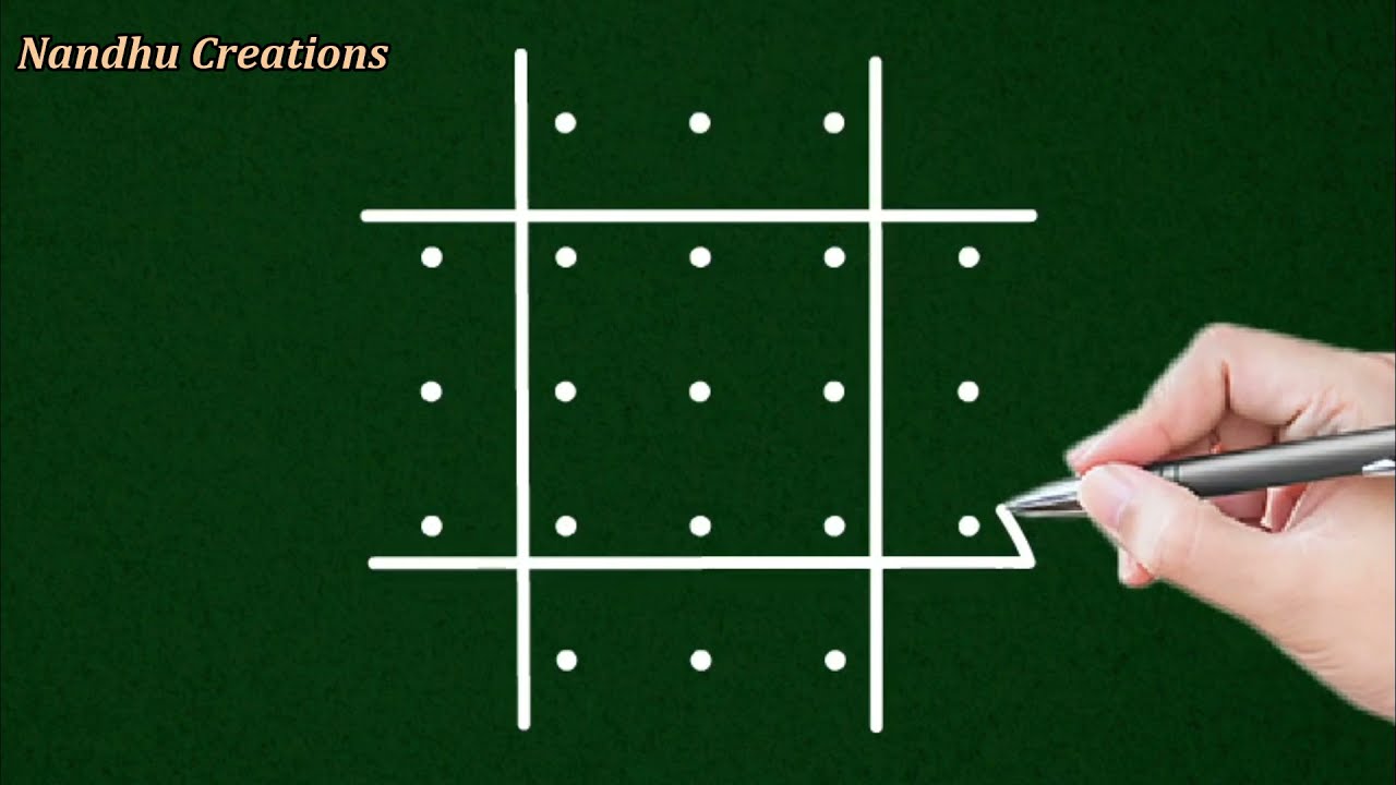 Apartment padi kolangal with 5 dot || padi kolam with 5 x 3 dot