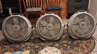 Lasko Wind Machine Air Circulator Fan Side By Side Comparison Models 3300 And A20301