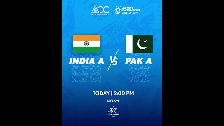 Emerging Asia Cup | Ind A vs Pak A