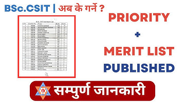 BSc.CSIT Merit List Published!! अब के गर्ने ?  | Complete Admission Guide 2082