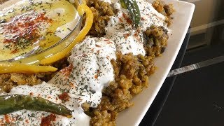 Afghani Shola Recipe - Sticky Afghan Rice with Yogurt  - Vegetarian Recipe - کچری قروت افغانی