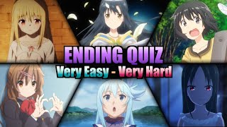 Anime Ending Quiz 🎶 | 50 Endings (Very Easy - Very Hard)