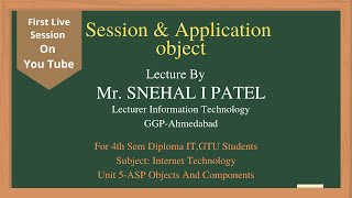 ASP Session & Application Object|4th Sem Diploma IT,GTU