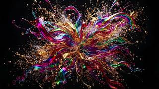 Liquid Sculpture Rainbow Gold 4K β 6 Hour Silent Dark Luxury TV Wallpaper