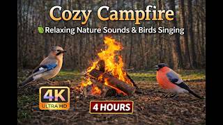 Cozy Campfire AmbienceReal sounds of a burning campfire and forest birds!