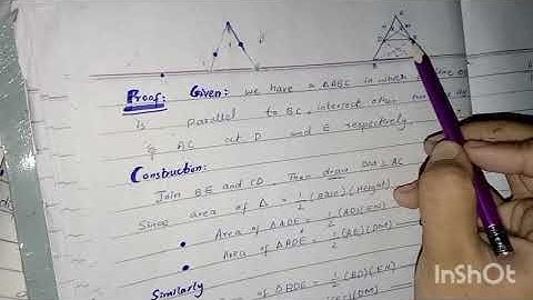Lec:24; Affine and Euclidean Geometry #Topic: Thales theorem#bsmathematics.