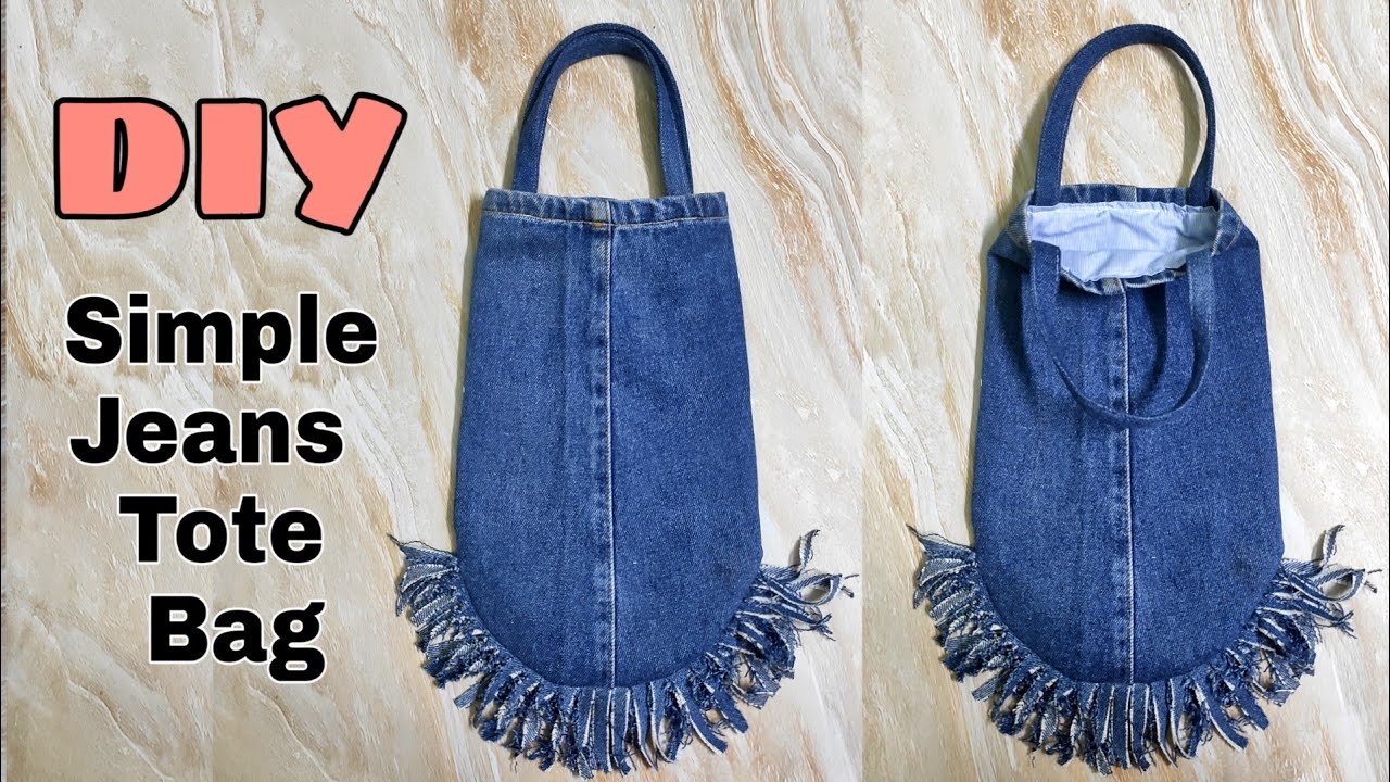 Sewing Bag from Old Jeans | DIY Tote Bag - Shopping Bag | Recycle Old ...