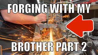Forging an Offset Serrated Knife (with my brother) PART2