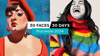 30 Faces/30 Days - Procreate (2024)