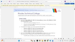 Shelly Cashman Excel 365 | Modules 4-7: SAM Critical Thinking Capstone Project C Rhodes Technical Co
