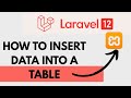 How to insert data into the database in laravel 12