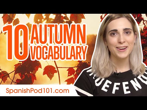 Spanish Autumn Vocabulary