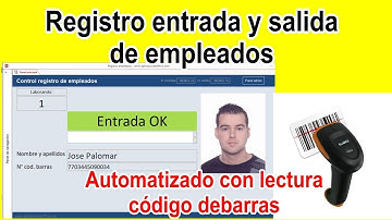 Control entrada y salida empleados con código de barras (RE2)