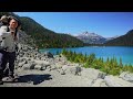 Camping on top of Mountain by Ice Cold Glacier Lake