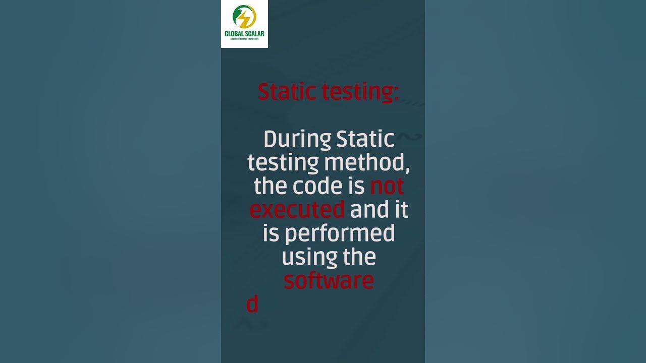 What is the difference between static and dynamic testing | #static # ...