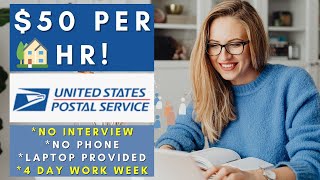 USPS is Hiring Remote! $50 Per Hour | No Interview No Phone | Work From Home Remote Jobs 2024