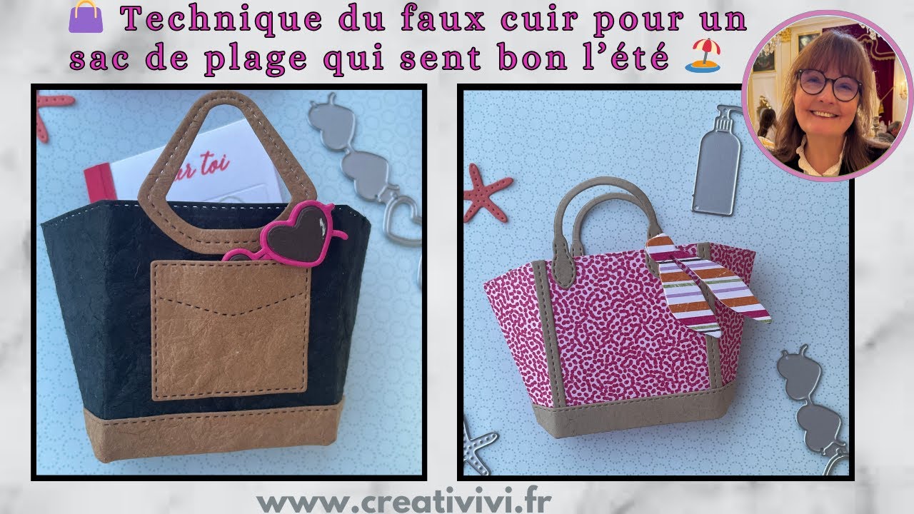 Technique du faux cuir avec glycérine : Un sac de plage qui sent bon l'été  ( Notes & Totes)