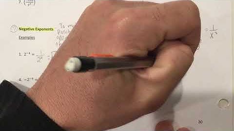 Law of Exponents Part 2 (negative exponents)