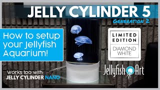 SETTING UP OUR LIMITED EDITION DIAMOND WHITE JELLY CYLINDER 5 BY JELLYFISH ART. COMPLETE SETUP!
