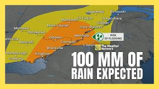 Up to 100 mm of rain expected in Quebec & Ontario | #forecast