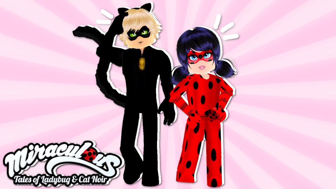 Re Creating Miraculous Ladybug And Cat Noir In Royale High Roblox Youtube - t shirt roblox ladybug