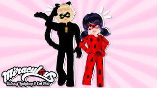 RECREATING MIRACULOUS LADYBUG AND CAT NOIR IN ROYALE HIGH | ROBLOX