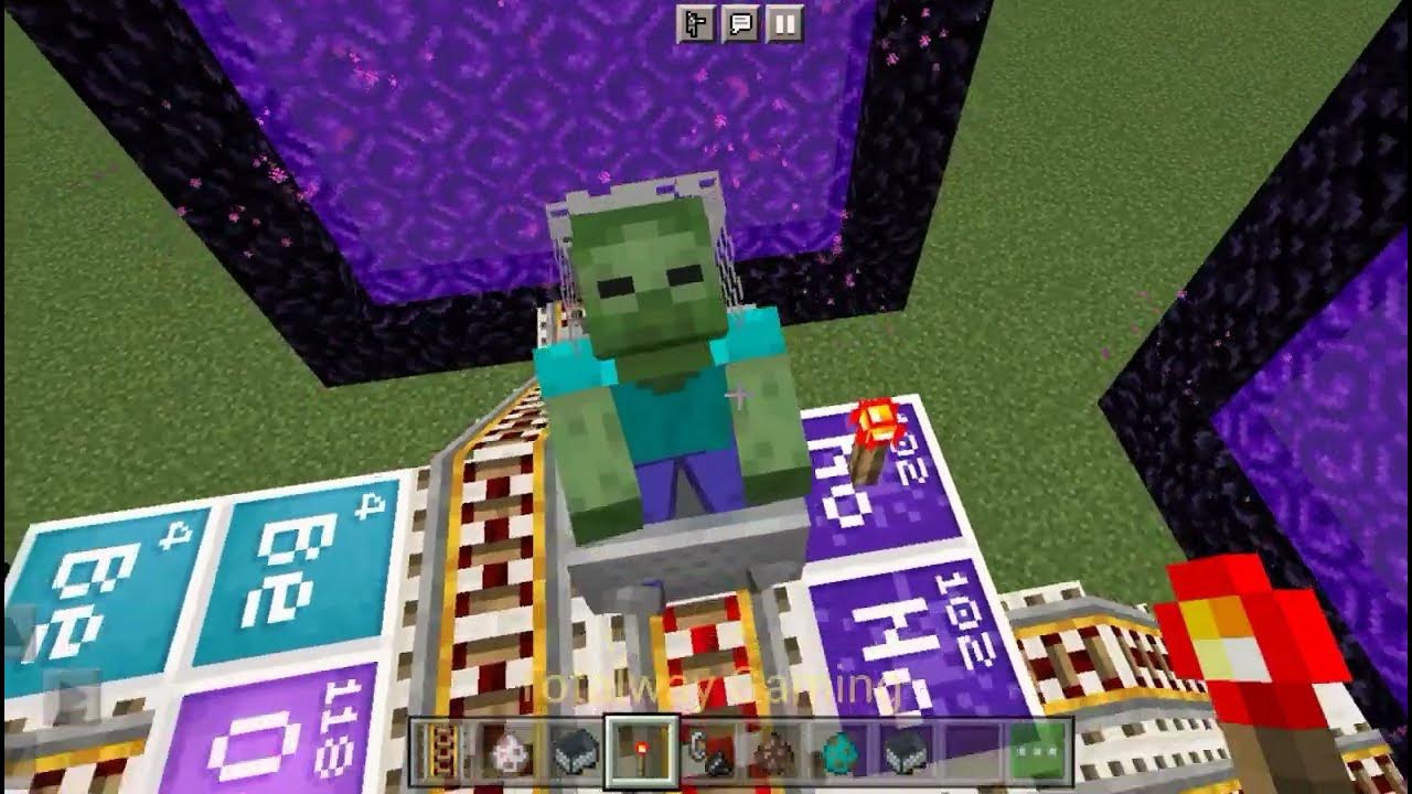 Zombie will be able to get into the portal with Minecart or get stuck in the middle 