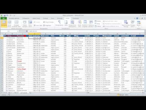 EXCEL - Blokowanie okienek (Zablokuj okienka)