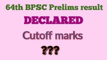 64th BPSC result declared..