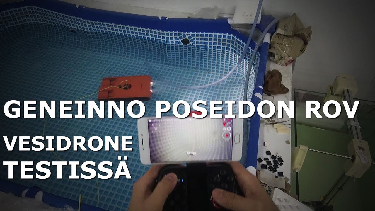Geneinno Poseidon ROV vesidrone testissä - YouTube