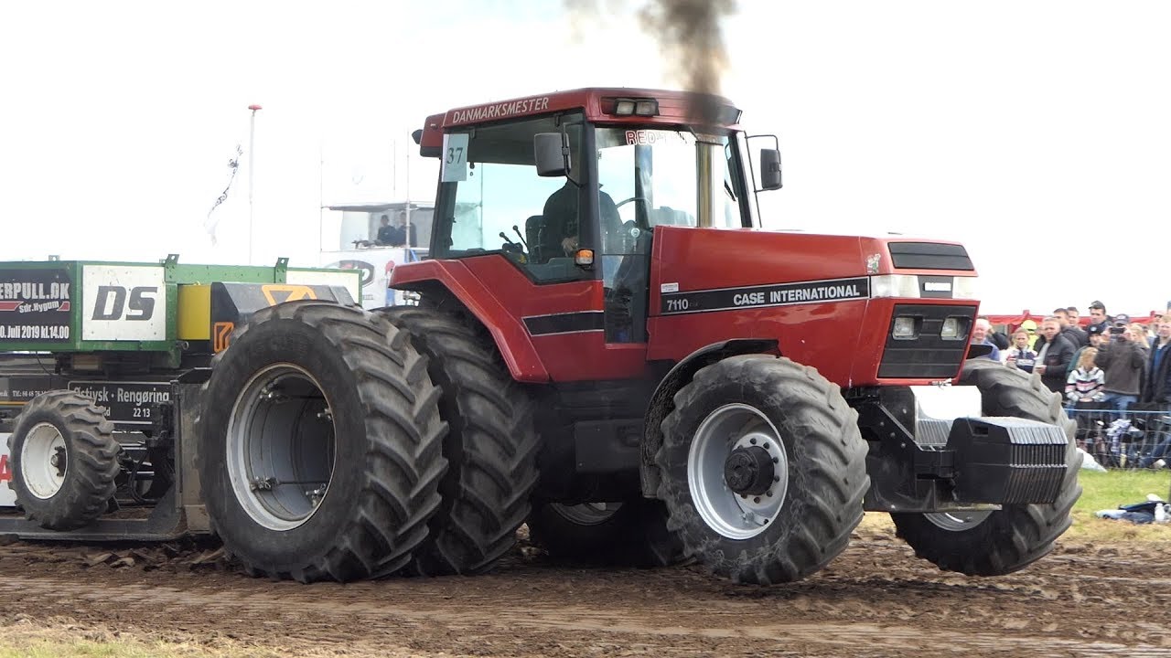 Case IH 7110 aka. "Red Thunder" Pulling The Heavy Sled at Linde Pulling | Tractor Pulling DK YouTube