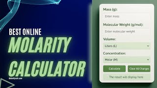 MolarityCalc.com: The best Online Molarity Calculator screenshot 4
