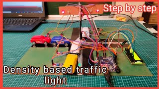 Density based traffic control system using ir sensors || Density Based 4 Way Automatic Traffic