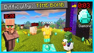 Beating Minecraft but Everything is a Time Bomb (Hindi) 