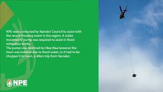 NPE helping Narrabri Council with flooding