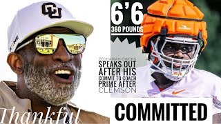 Zechariah Owen’s SPEAKS OUT After His COMMIT To Coach Prime After Clemson “THANKFUL”🦬