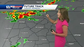 Scattered heavy storms in Alabama's weather forecast.