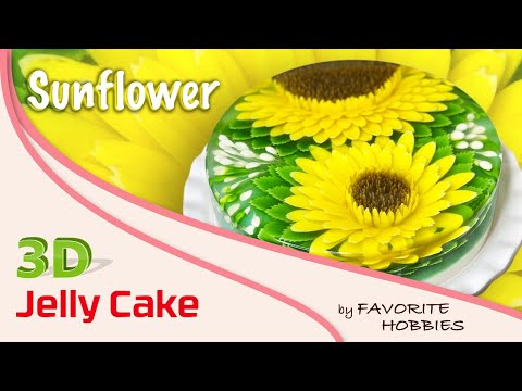 Video 3D JELLY CAKE | #004 - SUNFLOWER | Hướng Dẫn Vẽ Hoa... - youtube