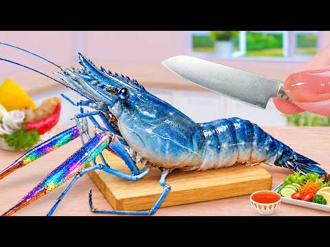 Ultimate Seafood Boil 🦐 Miniature Shrimp with Spicy Gochujang Sauce 🌶️ Tina Mini Cooking