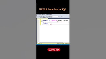 How to use Upper Function in SQL #sql #sqlserver #shorts