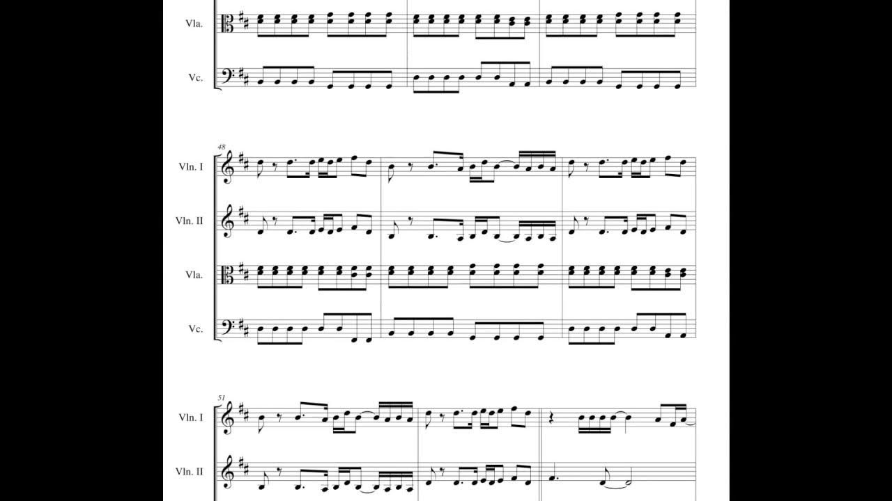WAKE ME UP (Avicii) SHEET music for STRING quartet ! YouTube