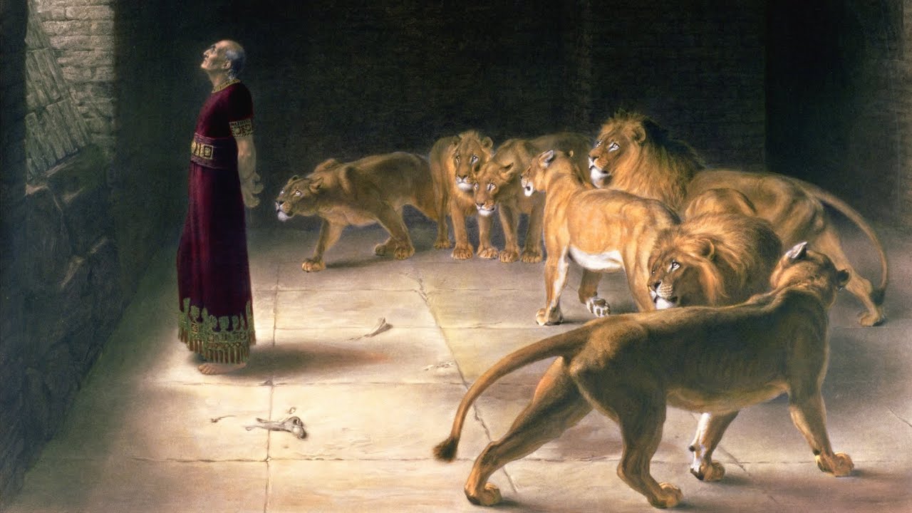 Briton Rivière — Daniel's Answer to the King — 1 Hour Painting Screen [4K-HD- HQ-LED] (