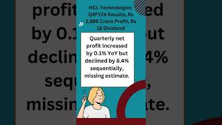 Famous HCL Technologies: Q4FY24 Results, Rs 3,986 Crore Profit, Rs 18 Dividend#trends556 Profile